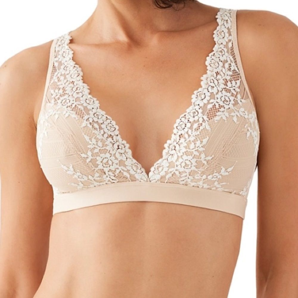 Wacoal Nude 852191 Embrace Lace Wire Free Bralette Bra 34